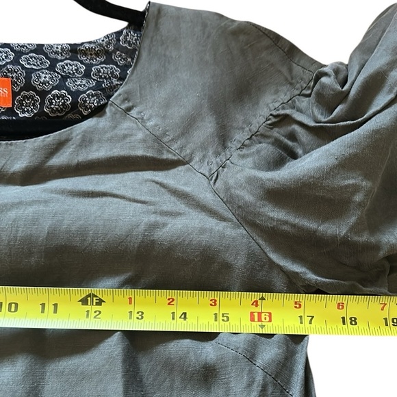 Hugo Boss Orange,linen blend,peasant,Puff Sleeve Dress,pockets,fairy goth - Picture 9 of 13
